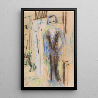 Ernst Ludwig Kirchner - Stehende Dame im Abendkleid.webp