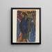 gadebilleder efter den gamle gadescene fra 1914 - Ernst Ludwig Kirchner — indrammet kunstværk på væggen