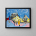 Vue de rue à Dresde - Ernst Ludwig Kirchner — indrammet kunstværk på væggen