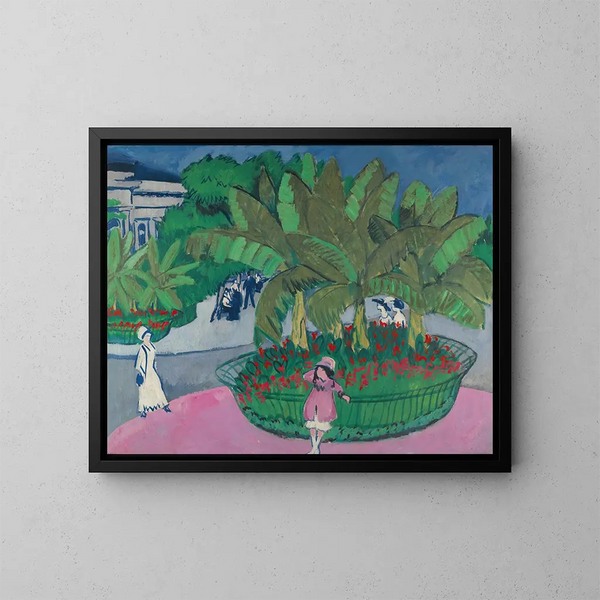 Le bosquet d'Albertplatz à Dresde - Ernst Ludwig Kirchner — indrammet kunstværk på væggen
