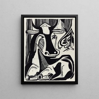 Ernst Ludwig Kirchner - The Large Cow Lying Down Grosse Liegende Kuh.webp