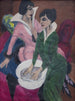 To kvinder ved en vask Søstrene - Ernst Ludwig Kirchner — visning af kunstværket
