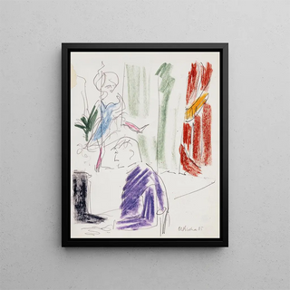 Ernst Ludwig Kirchner - Varit Tnzerin und Klavierspieler.webp