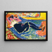 Kvinde med sorte strømper Den Store Grete - Ernst Ludwig Kirchner — indrammet kunstværk på væggen