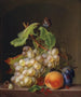 naturtro frugtstilleben med druer - Ernst Moritz Gustav Tettelbach — visning af kunstværket