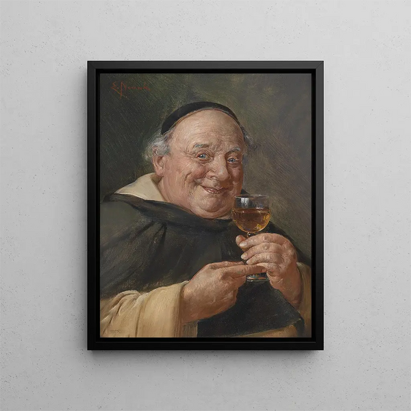 En god drink - Ernst Nowak — indrammet kunstværk på væggen
