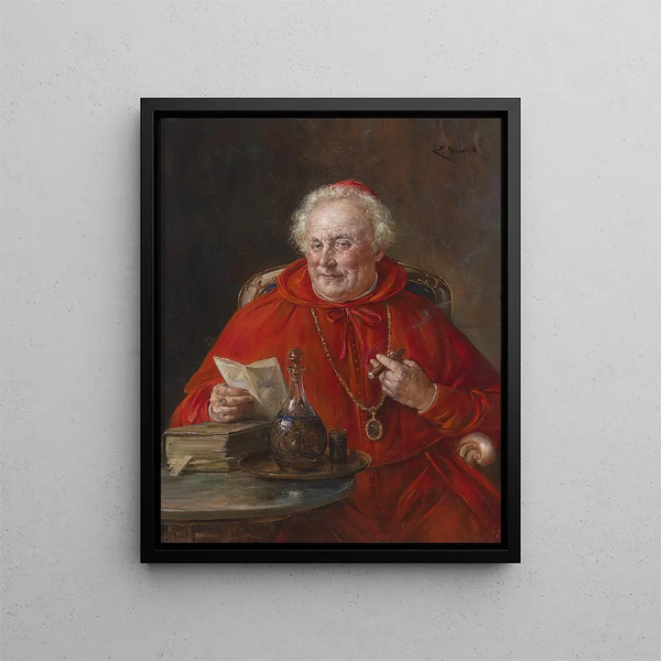 En god cigar - Ernst Nowak — indrammet kunstværk på væggen