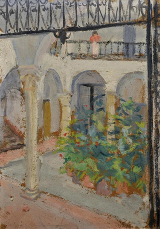 Ernst Schiess - Arcaded Courtyard in a Spanish House.webp