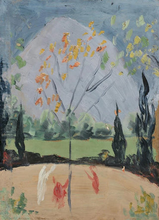 Ernst Schiess - Herbstlicher Baum mit San Salvatore.webp