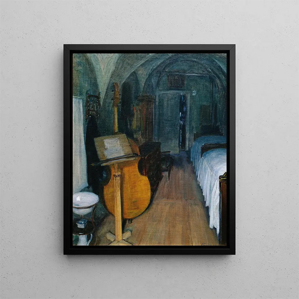 Le violon basse - Ernst Stöhr — indrammet kunstværk på væggen