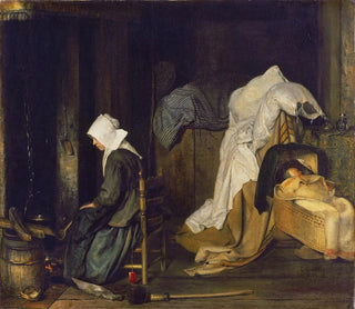 Esaias Boursse - Interior with Woman Cooking.webp