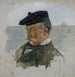 Skitse af portræt af Adolf von Becker maleren - Albert Edelfelt — visning af kunstværket