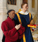 Étienne Chevalier med Saint Étienne - Jean Fouquet — visning af kunstværket