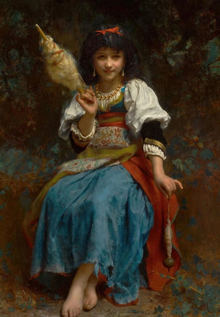 Etienne Adolphe Piot - The Fair Spinner.webp