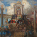 Studie for L'Apothéose af Pennsylvania Repræsentanternes Kammer ved Pennsylvania State Capitol i Harrisburg - Edwin Austin Abbey — vist i et interiør