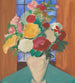 Studie til maleri Spansk motiv Blomstret stilleben bagpå - Cyprin Majernik — visning af kunstværket