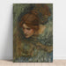 Reproduktion af maleriet Studie til Vénus' hoved i L'Éveil d'Adonis - John William Waterhouse