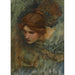 Reproduktion af maleriet Studie til Vénus' hoved i L'Éveil d'Adonis - John William Waterhouse