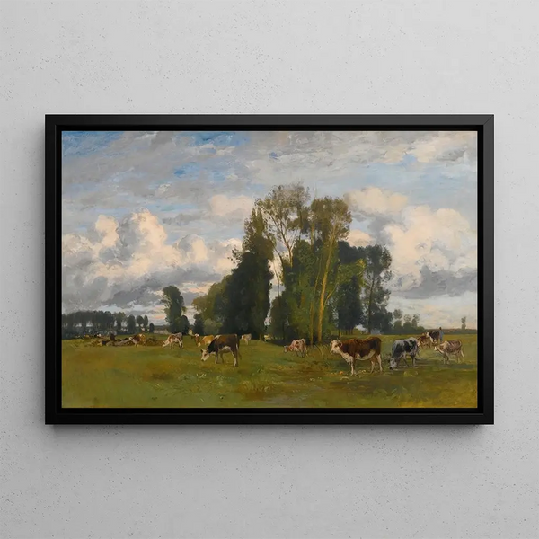 Eugen Jettel - Grazing Cows On A Meadow.webp