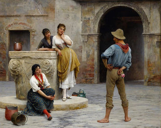 Flirtation - Eugen von Blaas — visning af kunstværket