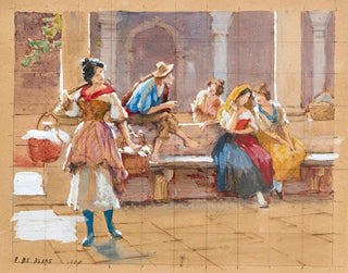 Eugen von Blaas - Gossip Study for il Pettegolezzo.webp