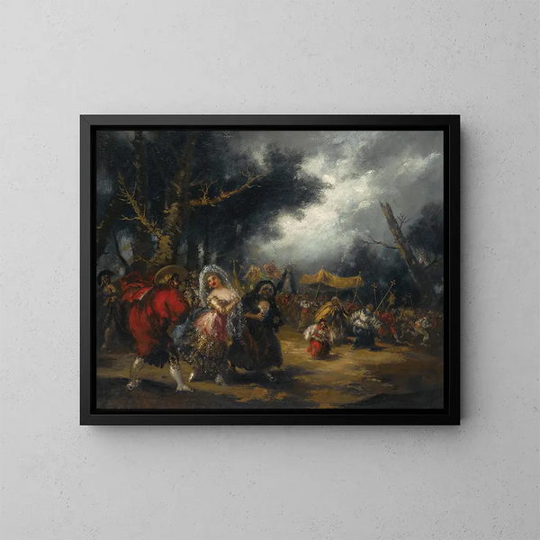 La Procession - Eugenio Lucas Villamil — indrammet kunstværk på væggen