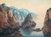 Calanques nær Bougie i Algeriet - Eugène-François-Adolphe Deshayes — visning af kunstværket