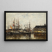 Anvers Trois-mâts Quai - Eugène Boudin — indrammet kunstværk på væggen
