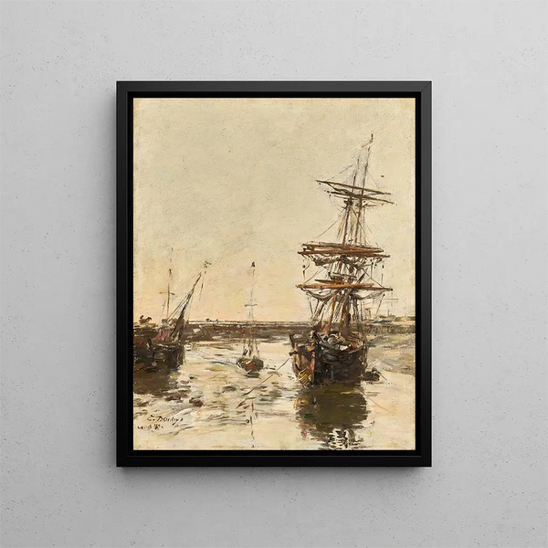 Avant-port de Trouville - Eugène Boudin — indrammet kunstværk på væggen