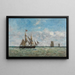 Bateaux de pêche devant Trouville - Eugène Boudin — indrammet kunstværk på væggen