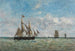 Bateaux de pêche devant Trouville - Eugène Boudin — visning af kunstværket