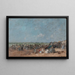 Strandscene i Trouville - Eugène Boudin — indrammet kunstværk på væggen