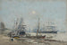 Bordeaux Tre-mast i havnen - Eugène Boudin — visning af kunstværket