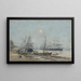 Bordeaux Tre-mast i havnen - Eugène Boudin — indrammet kunstværk på væggen