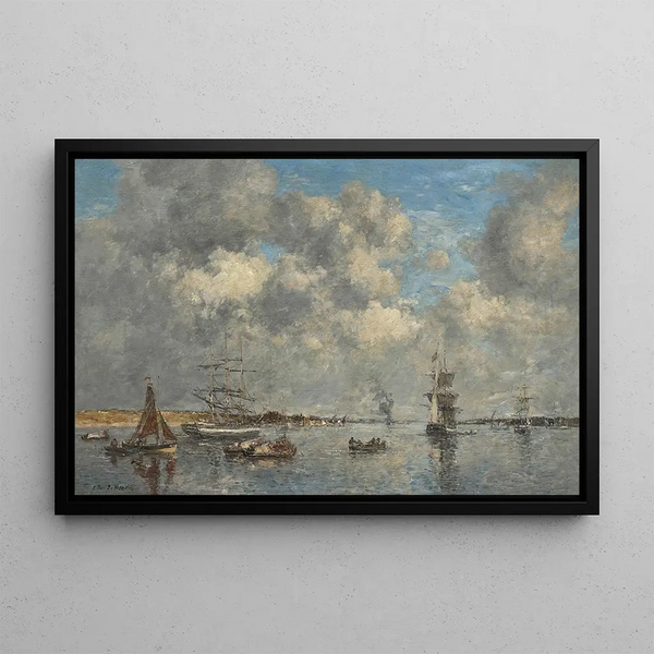 Camaret, bugten - Eugène Boudin — indrammet kunstværk på væggen