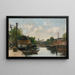 Canal à Rotterdam - Eugène Boudin — indrammet kunstværk på væggen
