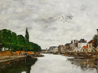 Canal omkring Bruxelles - Eugène Boudin — visning af kunstværket