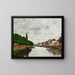 Canal omkring Bruxelles - Eugène Boudin — indrammet kunstværk på væggen