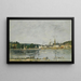 Caudebec-en-Caux, den Seinepromenade - Eugène Boudin — indrammet kunstværk på væggen