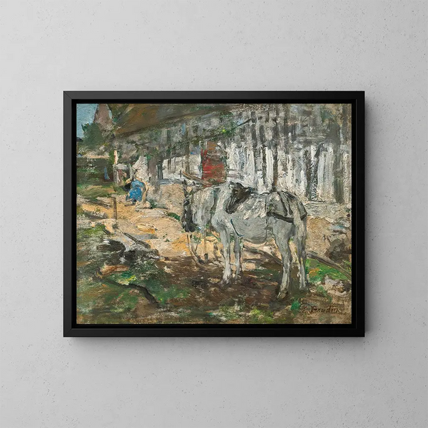 normandisk hest - Eugène Boudin — indrammet kunstværk på væggen