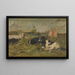 Vaches dans le pré - Eugène Boudin — indrammet kunstværk på væggen