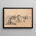 crinolines på Trouville-stranden - Eugène Boudin — indrammet kunstværk på væggen