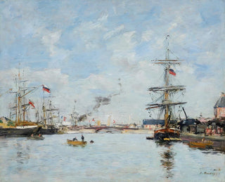 Deauville-maleri, bassin Mare Haute - Eugène Boudin — visning af kunstværket