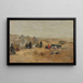 Deauville Strandscene - Eugène Boudin — indrammet kunstværk på væggen