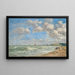 Deauville, den stigende tide ved stranden - Eugène Boudin — indrammet kunstværk på væggen