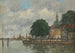 Dordrecht-maleri, en havnepromenade - Eugène Boudin — visning af kunstværket