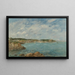 Douarnenez, bugten set fra øen Tristan - Eugène Boudin — indrammet kunstværk på væggen