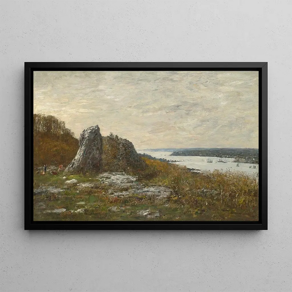 Environs de Brest, udmundingen af Elorn - Eugène Boudin — indrammet kunstværk på væggen