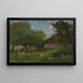 Ferme ved Honfleurs omegn - Eugène Boudin — indrammet kunstværk på væggen