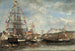Festival i havnen i Honfleur - Eugène Boudin — visning af kunstværket
